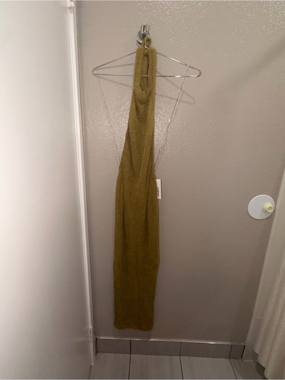 Long Olive Green Knit dress